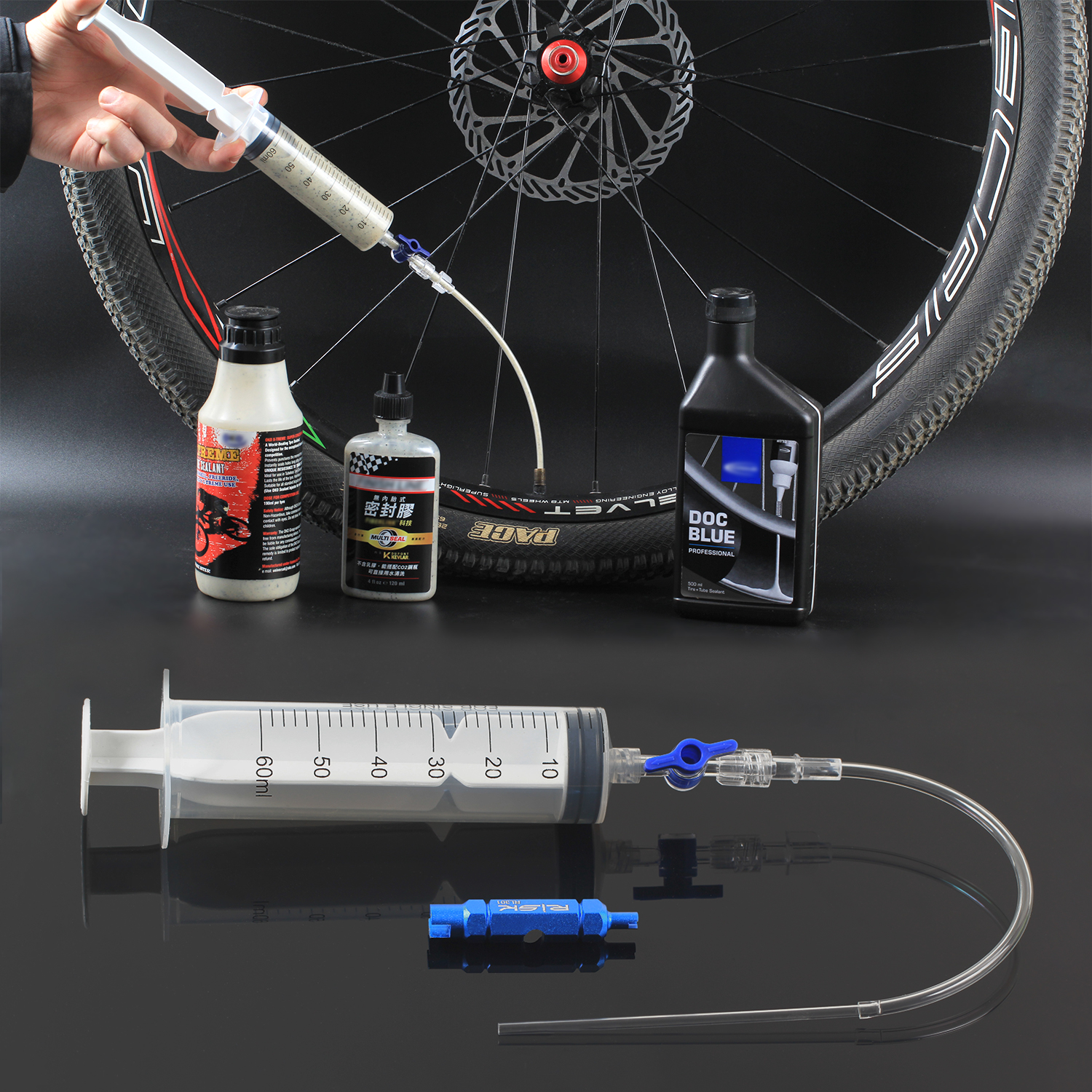 Bike Tube Repair Kit - RISK Cycling Bike Bicycle Tubeless Tyre
