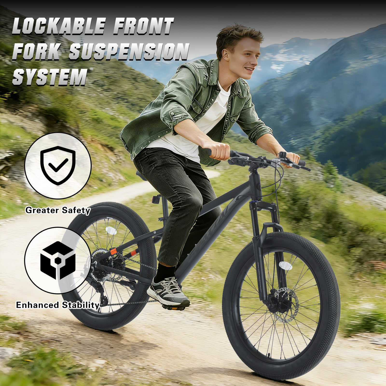 Cycling Low Gear - SPATIAL 24 Inch Fat Tire Mountain