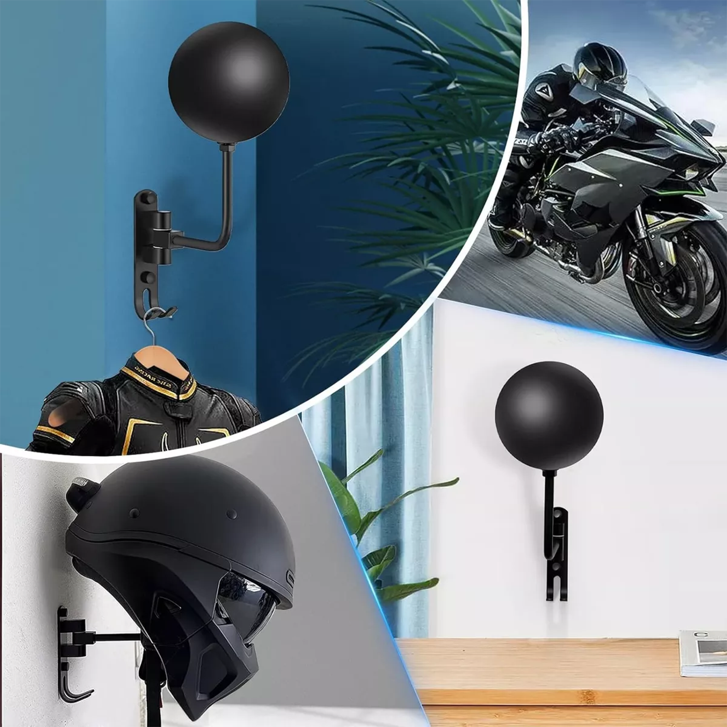 Wall Mount Motorcycle Helmet R - Cycling Gear Wall Mount incelemesi ve fiyatı
