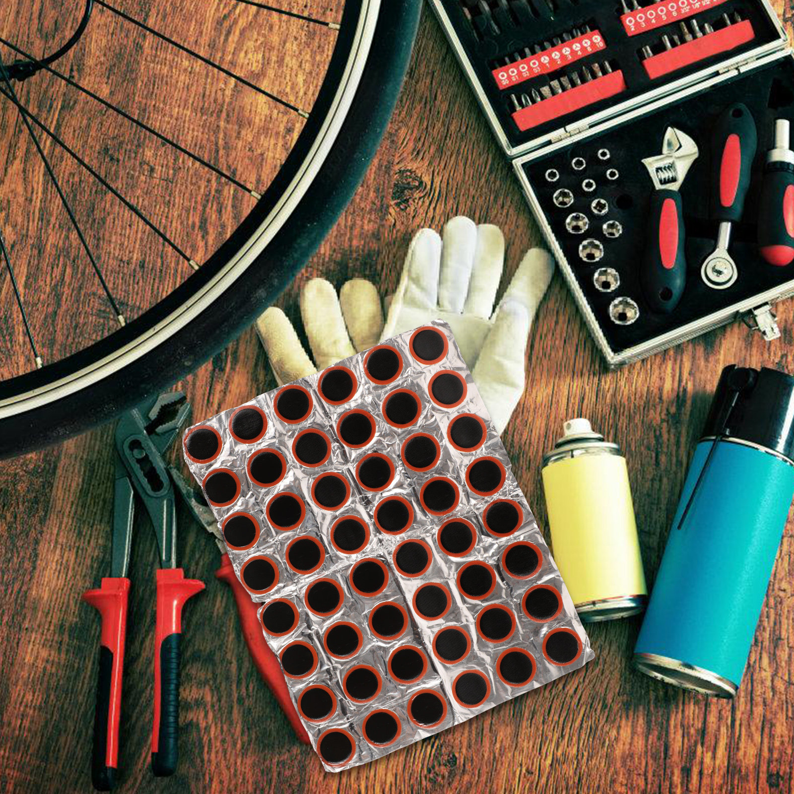 48Pcs Inner Tube Patch Kit Bik - Bike Tube Repair Kit incelemesi ve fiyatı