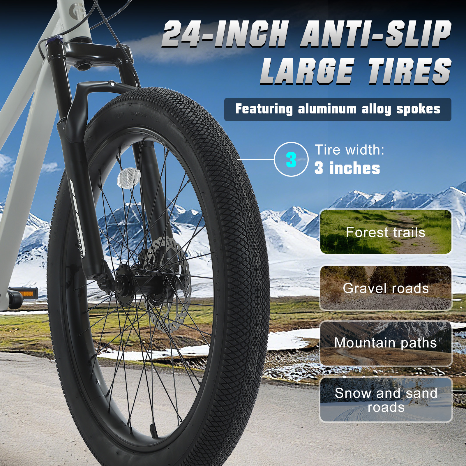 SPATIAL 24 Inch Fat Tire Mount - Cycling Low Gear incelemesi ve fiyatı