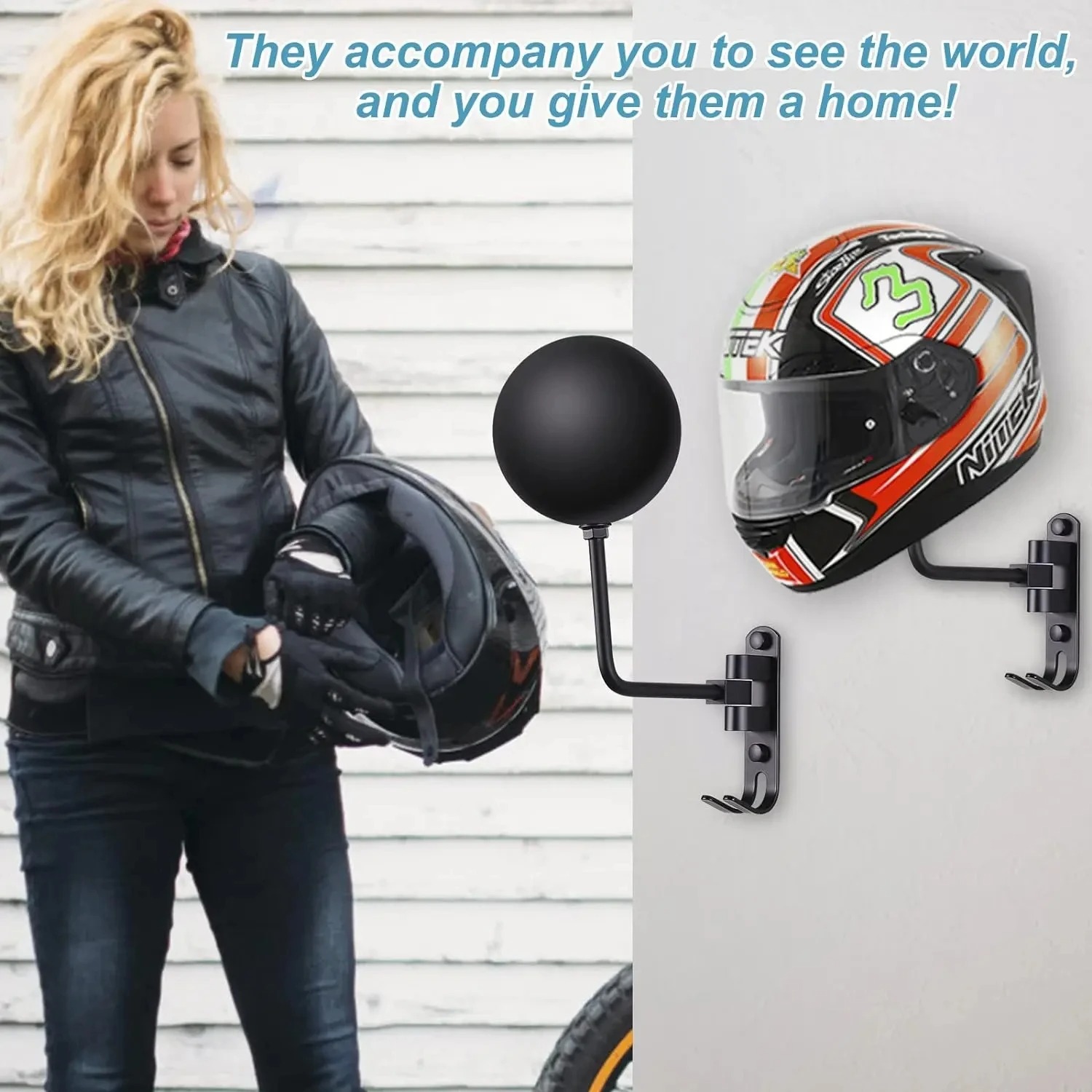Wall Mount Motorcycle Helmet R - Cycling Gear Wall Mount incelemesi ve fiyatı
