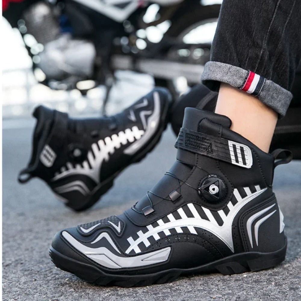 Black Retro Motorcycle Boots M - Cycling Gear Black incelemesi ve fiyatı