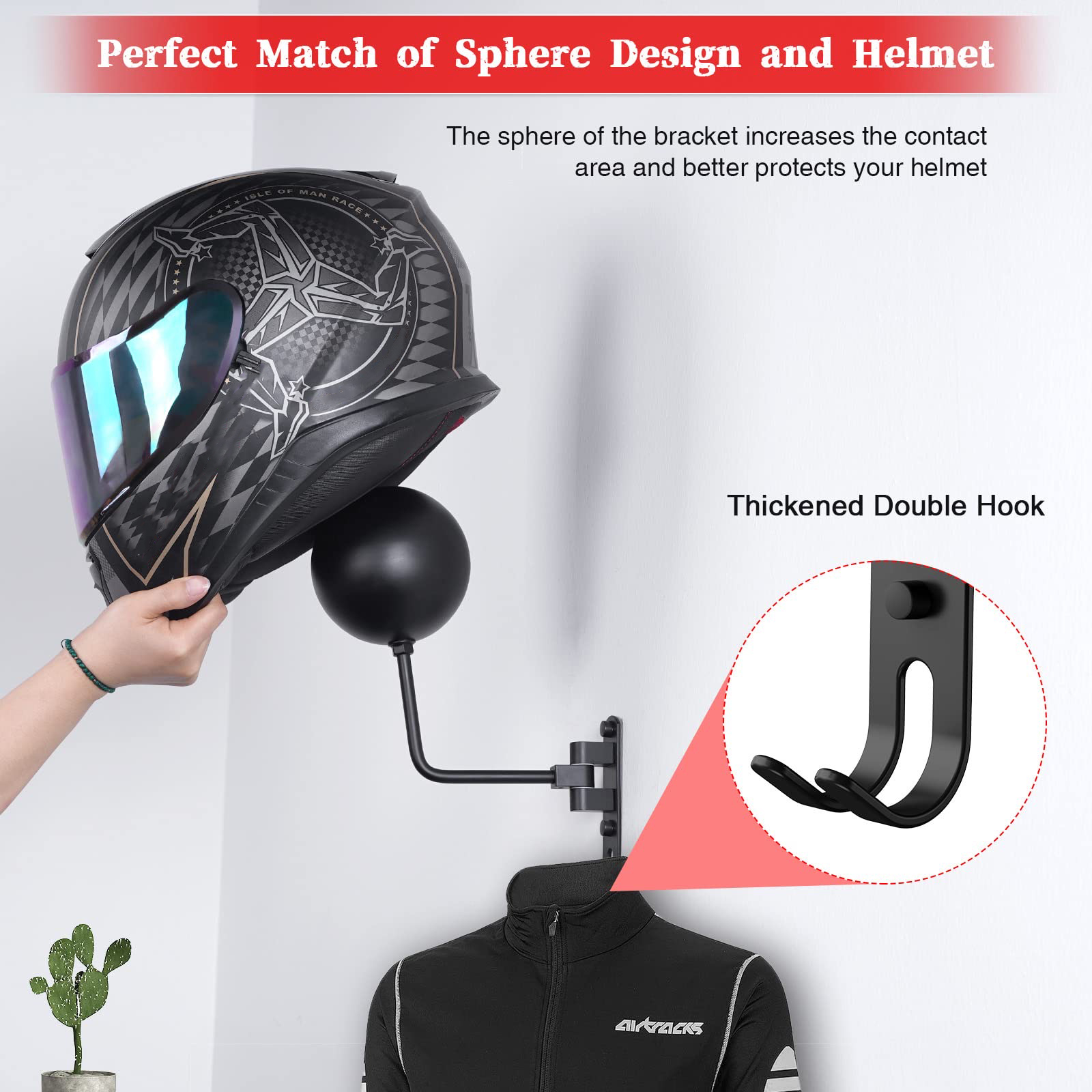 Motorcycle Helmet Wall Mount H - Cycling Gear Wall Mount incelemesi ve fiyatı