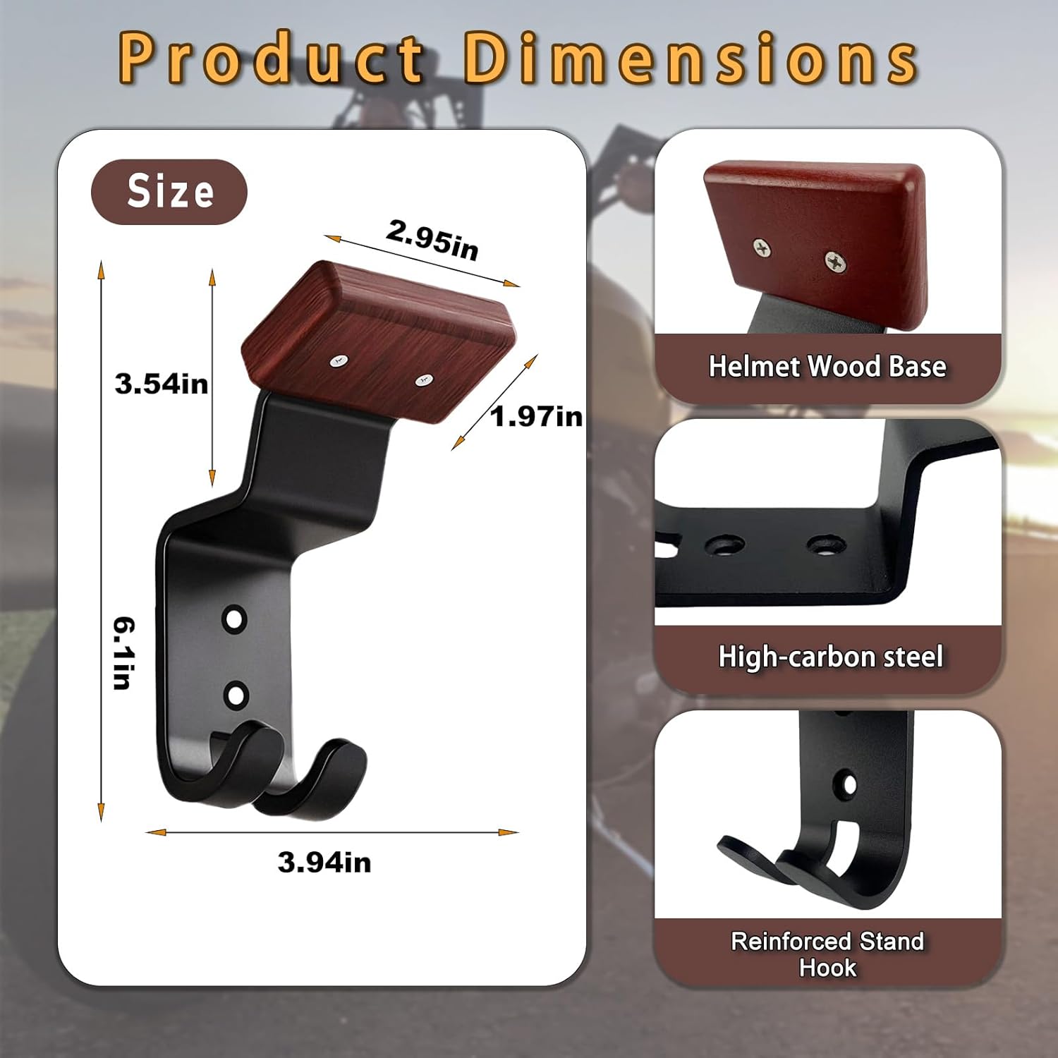 Motorcycle Helmet Holder Wall  - Cycling Gear Wall Mount incelemesi ve fiyatı